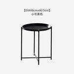 Wrought Iron Coffee Table Combination Modern Living Room Nordic Tea Table Creative Metal Round Table Desk Removeable Desktop