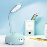 Cartoon Cat Design Led Eye Protection Reading Lamp USB Rechargeable LED Desks Book Table Light for Children Kids Bedroom Bedsid