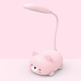 Cartoon Cat Design Led Eye Protection Reading Lamp USB Rechargeable LED Desks Book Table Light for Children Kids Bedroom Bedsid