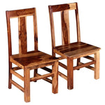 VidaXL 2 Pcs Morden Dining Chairs Durable And Sturdy Solid Sheesham Wood Material Dining Chairs With High Backrests V3