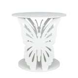 Simple Round Butterfly Pattern Side Table White simple and fashionable round side table coffee table a flower stand