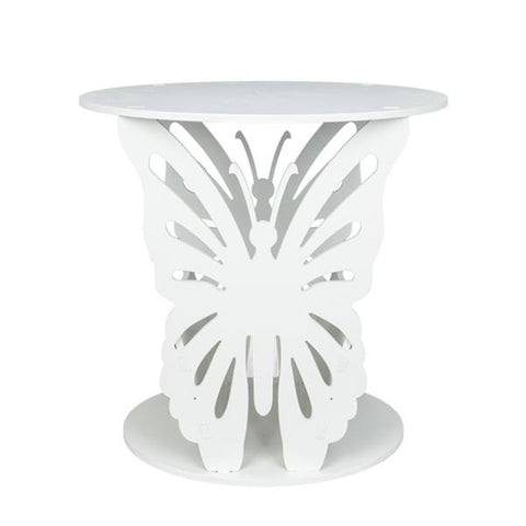 Simple Round Butterfly Pattern Side Table White simple and fashionable round side table coffee table a flower stand