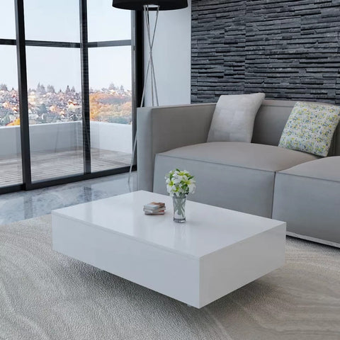 Modern Living Room Tables Coffee Rectangle White Glass Coffee Table for Living Room Coffee Tables for Living Room Free Shipping