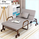 Folding Bed Chair for Home Office Hospital Relaxing Sleeping Accompany Portable Bed Lazy Lounge Chair Sofa with Wheels