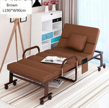 Folding Bed Chair for Home Office Hospital Relaxing Sleeping Accompany Portable Bed Lazy Lounge Chair Sofa with Wheels