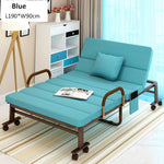 Folding Bed Chair for Home Office Hospital Relaxing Sleeping Accompany Portable Bed Lazy Lounge Chair Sofa with Wheels