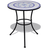 Vidaxl Iron Frame Mosaic Table 60cm Courtyard Outdoor Cafe Table Weatherproof For Balcony Garden Easy To Assemble V3