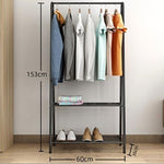 Multifunctional Coat Rack Floor Standing Clothes Hanging Storage Shelf Clothes Hanger Racks Simple Metal Iron Bedroom Furniture