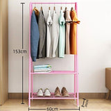 Multifunctional Coat Rack Floor Standing Clothes Hanging Storage Shelf Clothes Hanger Racks Simple Metal Iron Bedroom Furniture