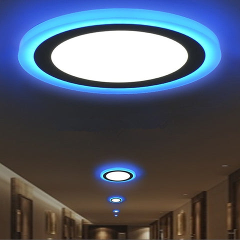 [DBF]Modern Round/Square Ceiling Light Dimmable 6W 9W 16W LED Panel Light Warm/Cold White+Blue Light for Aisle Living room Decor