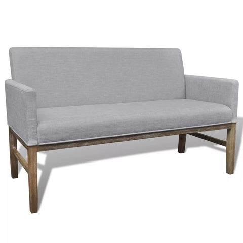 Modern Sofas for Living Room High Quality Fabric 3 Seater Couches Small Apartment Sofa with Padded Cushion Wood Legs Light Gray