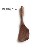 Vacclo Black Walnut Spoons Wooden Eco-friendly Japanese Style Coffee Stir Long Scoop Large Soup Rice Spoon Kitchen Tableware