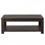 Easy Assembly Hillside Rustic Natural Coffee Table/Accent Cocktail Table With Storage Open Shelf For Living Room