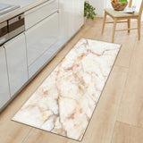 Zeegle Long Floor Mat Carpet for Living Room Marble Printed Entrance Doormat Kitchen Bathroom Anti-slip Rug Polyester Carpet