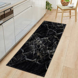 Zeegle Long Floor Mat Carpet for Living Room Marble Printed Entrance Doormat Kitchen Bathroom Anti-slip Rug Polyester Carpet