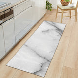 Zeegle Long Floor Mat Carpet for Living Room Marble Printed Entrance Doormat Kitchen Bathroom Anti-slip Rug Polyester Carpet