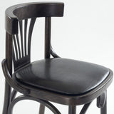 2118 Barneo Viennese wooden chair soft seat dinner Chair Interior Stool Chair Kitchen Furniture Wenge free shipping in Russia