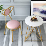 Golden Nordic Dining Chair Angel Wings Backrest Chair Simple Iron Stool Make Up Dressing Chair for Home Shop Coffee Chairs