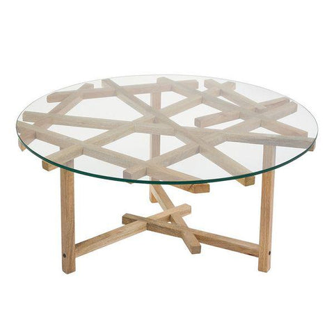 Centre Table (90 x 90 x 45 cm) Crystal Mango wood