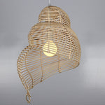 E27 pendant lights conch bamboo hanging lamps creative rattan lamp light fixture suspension luminaire modern home decoration