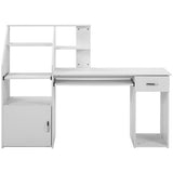 Multi-Functions Computer Desk With Cabinet Simple Desktop Table Modern Economical Desk Students Bedroom Writing Desk