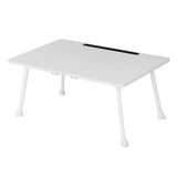 Folding Laptop Desk for Bed with Slot 60*36*28CM M1#Z White Student desk for bedroom portable light desk