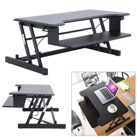 Monitor Riser Height Adjustable Standing Desk Lifting Notebook Desk Foldable Computer Table Laptop Desk With Keyboard Holder