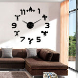 1Piece New Clock Watch Wall Clocks Horloge 3d Diy Acrylic Mirror Stickers Home Decoration Living Room Quartz Needle