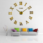 1Piece New Clock Watch Wall Clocks Horloge 3d Diy Acrylic Mirror Stickers Home Decoration Living Room Quartz Needle