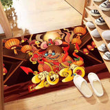 2020 New Year mascot Carpet Bathroom Mat Non Slip Eco-friendly Polyeste Door Way Carpet Home Decoration living room rug