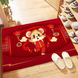 2020 New Year mascot Carpet Bathroom Mat Non Slip Eco-friendly Polyeste Door Way Carpet Home Decoration living room rug