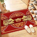 2020 New Year mascot Carpet Bathroom Mat Non Slip Eco-friendly Polyeste Door Way Carpet Home Decoration living room rug