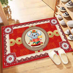 2020 New Year mascot Carpet Bathroom Mat Non Slip Eco-friendly Polyeste Door Way Carpet Home Decoration living room rug