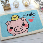 2020 New Year mascot Carpet Bathroom Mat Non Slip Eco-friendly Polyeste Door Way Carpet Home Decoration living room rug