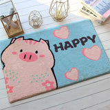 2020 New Year mascot Carpet Bathroom Mat Non Slip Eco-friendly Polyeste Door Way Carpet Home Decoration living room rug