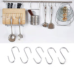 10 pcs Stainless Steel S Shaped Hanger Hook Kitchen Bathroom Clothing Hanger Hooks Railing Clasp Holder Hooks For Pot Hanging