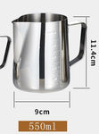 Stainless Steel Coffee Pull Cup Milk Foam Pot Milk Jug Measuring Cup Practical Kitchen Tool Scale Design Kitchen Scale Cup