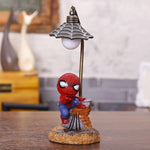 Avengers Spider-Man Night Light Resin Children's Bedroom LED Table Lamp Boutique Creative Gift Bedroom Home Decoration Light