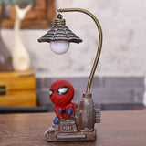 Avengers Spider-Man Night Light Resin Children's Bedroom LED Table Lamp Boutique Creative Gift Bedroom Home Decoration Light