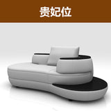 cow top grade real leather sofa sectional living room sofa corner home furniture couch arc shaped with solid wooden modern style