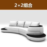 cow top grade real leather sofa sectional living room sofa corner home furniture couch arc shaped with solid wooden modern style