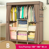 Multi-purpose Non-woven Cloth Wardrobe Fabric Closet Portable Folding Dustproof Waterproof Clothing Storage Cabinet Furniture