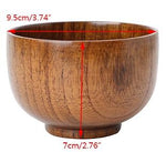 Natural Jujube Wooden Rice Soup Bowl Food Container Kitchen Utensil Tableware