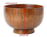 Natural Jujube Wooden Rice Soup Bowl Food Container Kitchen Utensil Tableware