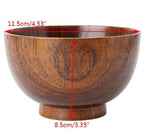 Natural Jujube Wooden Rice Soup Bowl Food Container Kitchen Utensil Tableware