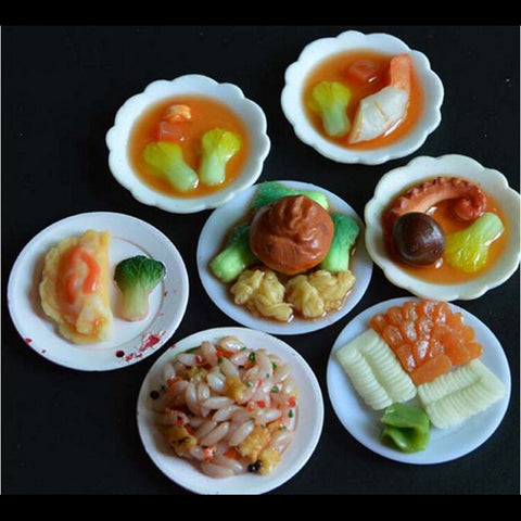 33 Pcs/Set Kitchen Mini Tableware Miniatures Cup Plate Dish Decor Toys for Kids Girls Gifts Doll Accessories Wholesale