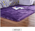 Artificial Wool Carpet Rectangle/Square garnish Faux Mat Seat Pad Plain Skin Fur Plain Fluffy Area Rugs Washable Home Textile