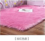 Artificial Wool Carpet Rectangle/Square garnish Faux Mat Seat Pad Plain Skin Fur Plain Fluffy Area Rugs Washable Home Textile