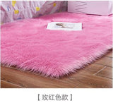 Artificial Wool Carpet Rectangle/Square garnish Faux Mat Seat Pad Plain Skin Fur Plain Fluffy Area Rugs Washable Home Textile