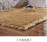 Artificial Wool Carpet Rectangle/Square garnish Faux Mat Seat Pad Plain Skin Fur Plain Fluffy Area Rugs Washable Home Textile